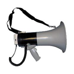 Tatco Megaphone, 800-Yard Range, Adjustable Volume, Gray/Blue (TCO27900)