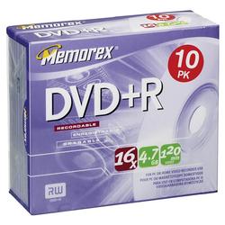 Memorex 16x DVD+R Media - 4.7GB - 10 Pack (5656)