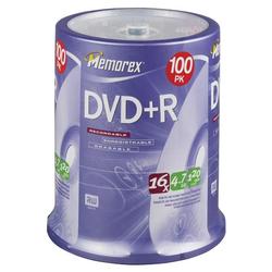 Memorex 16x DVD+R Media - 4.7GB - 100 Pack (5621)