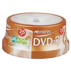 Memorex 16x DVD-R Media - 4.7GB - 25 Pack