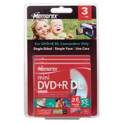 Memorex 2.4x DVD+R Double Layer Media - 2.6GB - 3 Pack