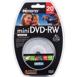 Memorex 2x DVD-RW Media - 1.4GB - 20 Pack