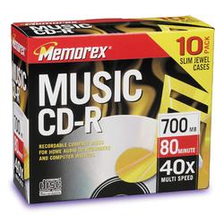 Memorex 32x CD-R Media - 700MB - 10 Pack