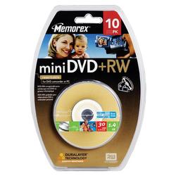 Memorex 4x DVD+RW Media - 1.4GB - 10 Pack