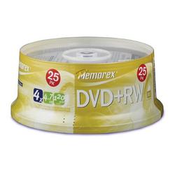 Memorex 4x DVD+RW Media - 4.7GB - 25 Pack
