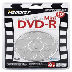 Memorex 4x Mini DVD-R Media - 1.4GB - 10 Pack