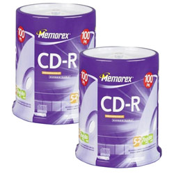 Memorex 52x CD-R Media - 700MB - 100 Pack