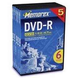 Memorex DVD-R Media - 4.7GB - 5 Pack