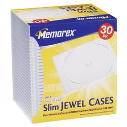 Memorex SLIM CD CASE - Book Fold - Plastic - Clear - 1 CD/DVD