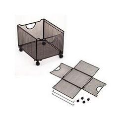 Eldon Office Products Mesh Collapsible Crates, 15-1/2w x 10-3/4d x 13-1/4h, Black, 2 per Pack (ELD45309)