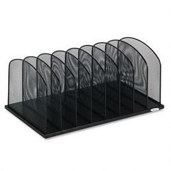 Safco Products Mesh Desk Organizer, Eight Upright Sections, Black (SAF3253BL)