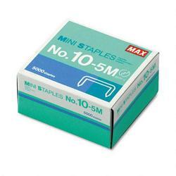Max Usa Corp. Mini Staples, 5,000 Staples per Box (MXB105M)