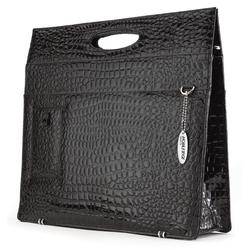 MOBILE EDGE LLC Mobile Edge Espresso Faux-Croc Case - Top Loading - Shoulder Strap - Faux-Croc - Black