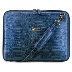 MOBILE EDGE LLC Mobile Edge Faux-Croc TechStyle Portfolio Case - Clam Shell - Shoulder Strap - EVA (Ethylene Vinyl Acetate) - Blue