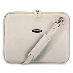 MOBILE EDGE LLC Mobile Edge Faux-Croc TechStyle Portfolio Case - Clam Shell - Shoulder Strap - EVA (Ethylene Vinyl Acetate) - White