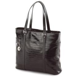 Mobile Edge Faux Croc Tote - Top Loading - Faux-Croc - Black