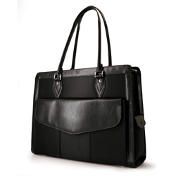 MOBILE EDGE LLC Mobile Edge Geneva Computer Handbag (Large) - Top Loading 19 x 14 x 5 - Black- for up to 17 Laptop Computers