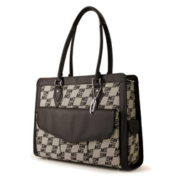 Mobile Edge Geneva Notebook Tote (Large) - Top Loading 19 x 14 x 5 - Microfiber -(Jacquard) for up to 17 Laptop Computers