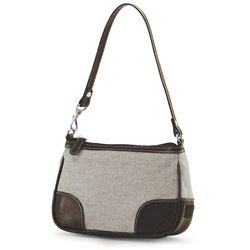 MOBILE EDGE LLC Mobile Edge Madison Clutch Notebook Purse - Nylon - Brown, White