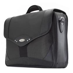 Mobile Edge Premium Briefcase - Top Loading - Shoulder Strap , Handle - 19 x 14.5 x 5 - Leather- for up to 17 Laptop Computers