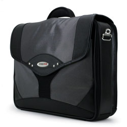 MOBILE EDGE LLC Mobile Edge Premium Notebook Case - Top Loading - Shoulder Strap, Handle - Ballistic Nylon - Silver, Black