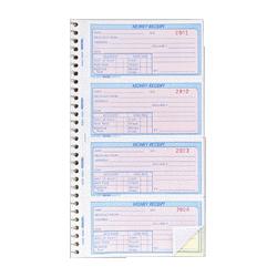 Rediform Office Products Money Receipts, Wire Spiral Bound, 2 Parts, 2-3/4 x5-1/2 (RED8L804)