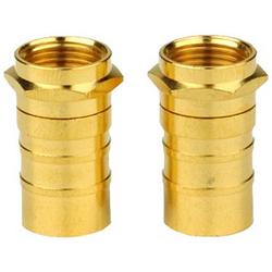 Monster Cable Crimpable Gold RG6 F Connector - A/V Connector - F-connector