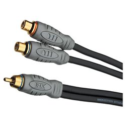 Monster THX AI-YM NF Standard THX -Certified RCA Y-Adapter (1 Male-to-2 Female)