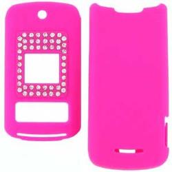 Wireless Emporium, Inc. Motorola KRZR K1m Bling Rubberized Hot Pink Snap-On Protector Case Fac