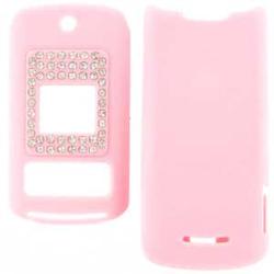 Wireless Emporium, Inc. Motorola KRZR K1m Bling Rubberized Pink Snap-On Protector Case Facepla