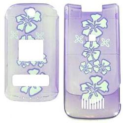 Wireless Emporium, Inc. Motorola KRZR K1m Trans. Purple Hawaii Snap-On Protector Case Faceplat