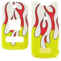 Wireless Emporium, Inc. Motorola KRZR K1m White w/Flame Snap-On Protector Case Faceplate