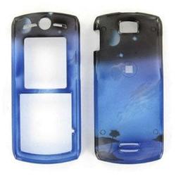 Wireless Emporium, Inc. Motorola L7c Trans. Blue Night Scene Snap-On Protector Case Faceplate