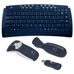 RCA Gyration Movea Cordless Optical Air Mouse and Compact Keyboard - Keyboard - Wireless - Mouse - Optical - Type A - USB - Receiver