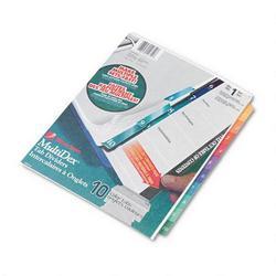 Wilson Jones/Acco Brands Inc. Multidex™ Quick Reference Index System, Multicolor Tabs Titled 1-10, Set (WLJ54710)