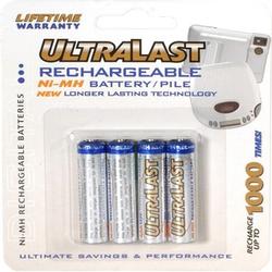 Ultralast NABC UltraLast UL4AAA AAA Size Battery for General Purpose - Nickel-Metal Hydride (NiMH) - 1.2V DC - General Purpose Battery