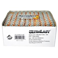 Ultralast NABC UltraLast ULA100AAAB AAA Size Battery Bulk Value Pack - Alkaline - 1.5V DC - General Purpose Battery