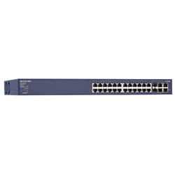 Netgear ProSafe FS728TP 24 Port 10/100 Smart Switch with PoE - 24 x 10/100Base-TX LAN, 2 x 10/100/1000Base-T LAN, 2 x 10/100/1000Base-T LAN