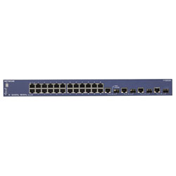 Netgear ProSafe FSM7328PS Managed Stackable Layer 3 Switch with PoE - 24 x 10/100Base-TX LAN, 4 x 10/100/1000Base-T LAN