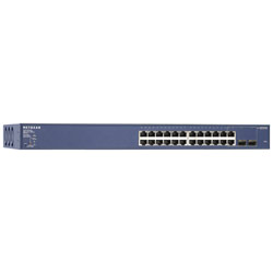 Netgear ProSafe GS724TP 24 Port Smart Switch with PoE - 22 x 10/100/1000Base-T LAN, 2 x 10/100/1000Base-T LAN