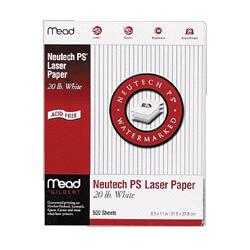 Mead Westvaco Neutech PS Laser Paper, 93 Brightness, 20 lb., 8-1/2 x11 ,WE (MEA39754)