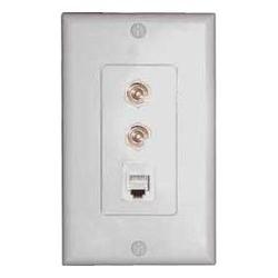 Niles DSS3D White (FG00846) Decora Style with Two F Connectors and One