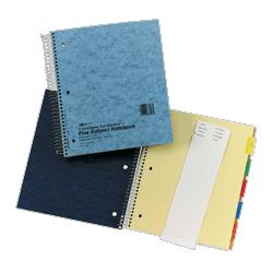 Rediform Office Products Notebook, 5 Sub, 200 Shts, College/Margin, 11 x8-1/2 , AST (RED33197)