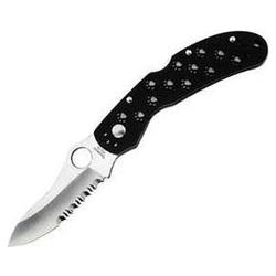 Spyderco Ocelot, Ergonomic G-10 Handle W/ Pawprints, Serrated