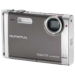 Olympus Stylus 730 Digital Camera - 7.1 Megapixels - 16:9 Widescreen - 3x Optical Zoom - 5x Digital Zoom - 3.0 Color LCD