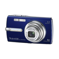 OLYMPUS IMAGING AMERICA Olympus Stylus 830 Dual Image Stabilization 8 Megapixel Digital Camera - Blue