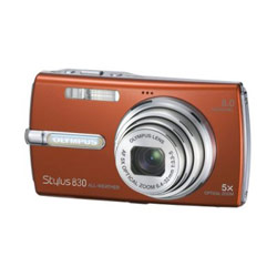 OLYMPUS IMAGING AMERICA Olympus Stylus 830 Dual Image Stabilization 8 Megapixel Digital Camera - Orange