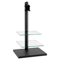 OmniMount Studio1 Flat Panel Floor Stand - Steel, Wood, Glass - Black