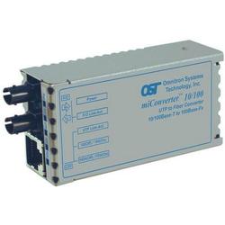 OMNITRON SYSTEMS Omnitron miConverter Miniature UTP to 100 Fiber Media Converter - 1 x RJ-45 , 1 x ST Duplex - 10/100Base-TX, 100Base-FX