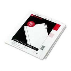 Wilson Jones/Acco Brands Inc. Oversized Clear Reinforced Insertable Tab Index, White, 8 Clear Tabs, 1 Set (WLJ55209)